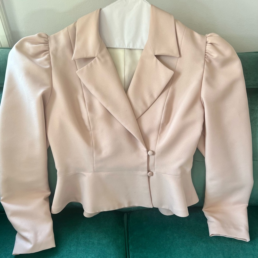 Vintage Short Blazer 80s Puff Sleeves